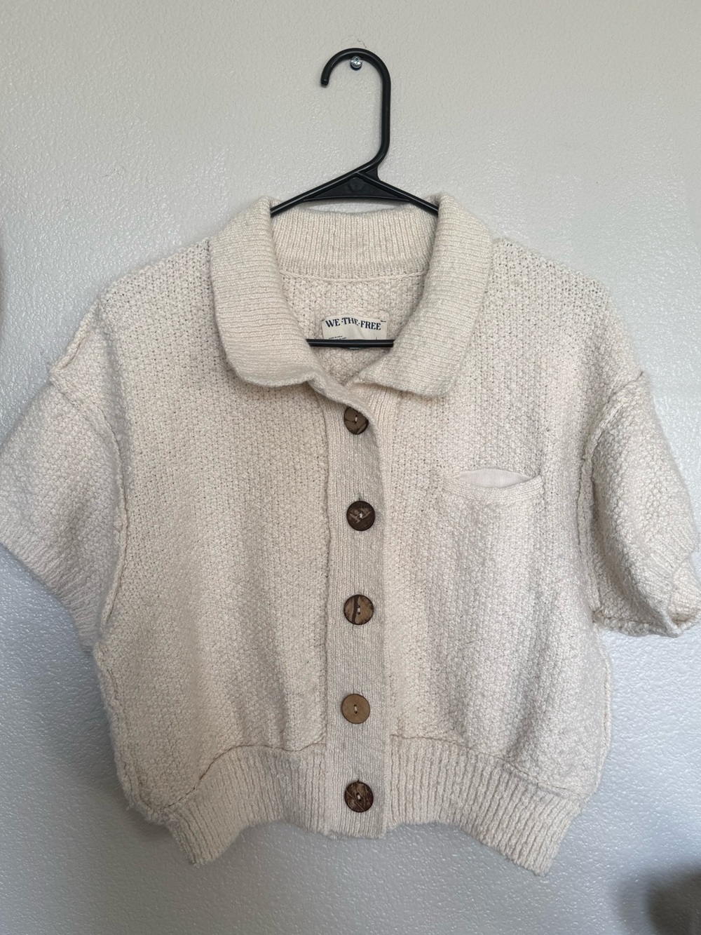 WE THE FREE Free People Molli Cardigan Ivory Size L